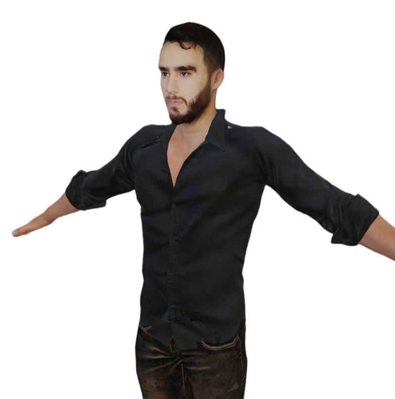 3D Model يحيى دروبي Hover Effect